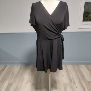 The Limited Black Wrap Romper